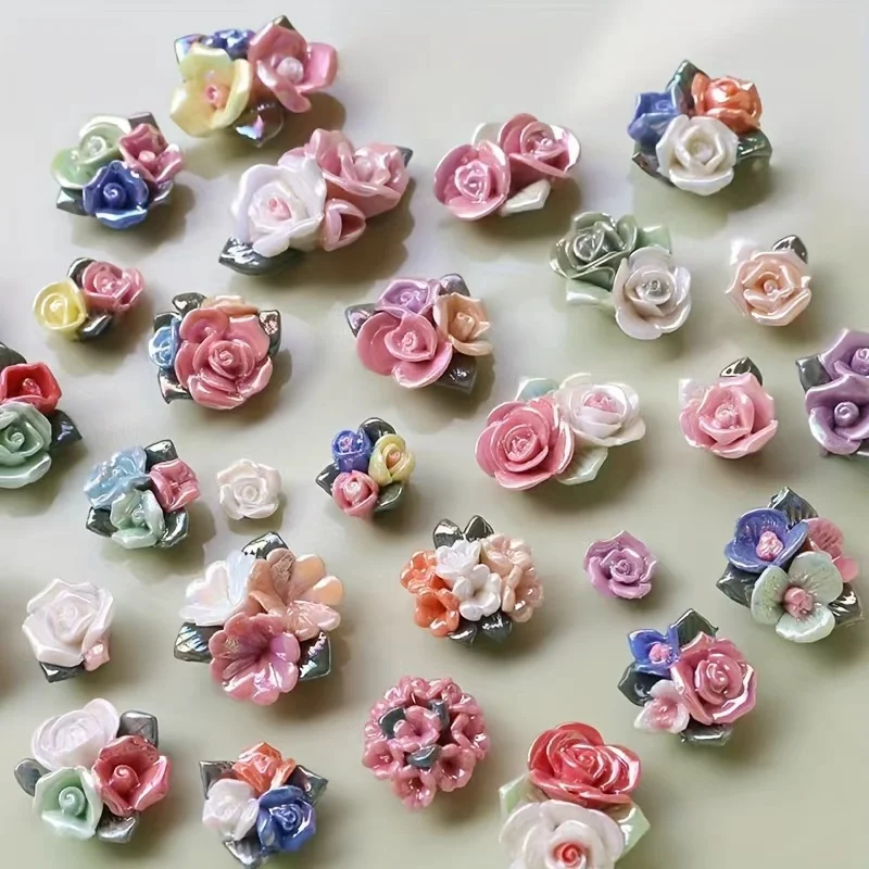 6-Pack 3D Mini Flower Decorations Crafty And Detailed DIY Handmade Decorations Ideal for Frame Pot Beautifying And Creative Craf