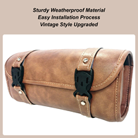 Motorcycle Bag Motorcycle Storage Bag Saddle Pouch Tool Storage Waterproof Leather Organizer For Electric Scooter Bike Front