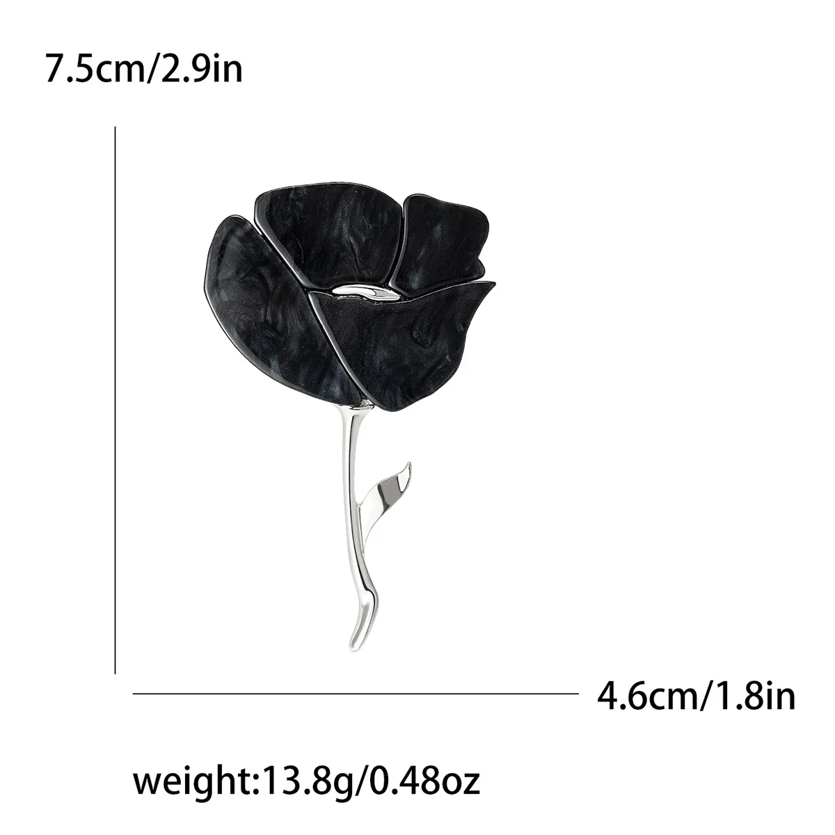 Dmari Big Flower Brooch Pin 4-Color Acrylic Rose Women Brooch Korean Fashion Design Gift For Men-Women Clothing