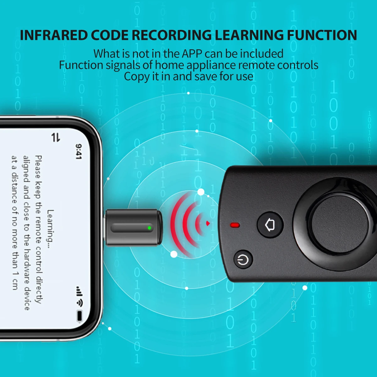 جهاز تحكم عن بعد ذكي بالأشعة تحت الحمراء من النوع C IR Blasters تحكم في تطبيق الهاتف مناسب لهاتف IPhone 15 الذكي IR Mini