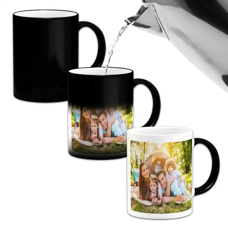 Custom Your Own Design Color Changing Mug, Photo Magic Mug, Gift to Dad Mom Kids, Birthday Surprise Gift Mug