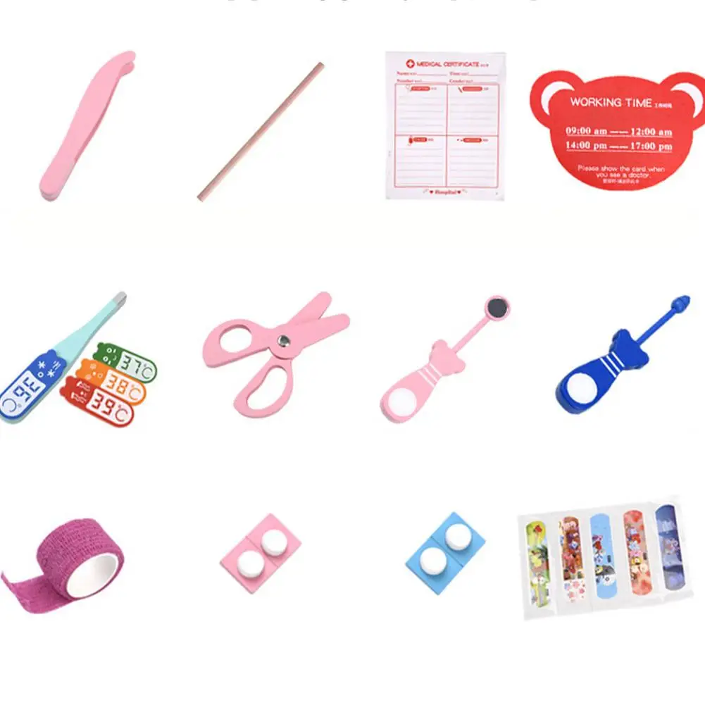 Casa da gioco per bambini Giocattoli educativi Giocattoli da dottore per bambini Set Kit da gioco in legno per bambini Set di giocattoli da dottore di simulazione Gioco di finzione