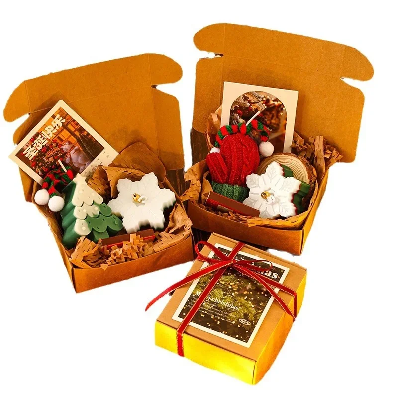 Christmas scented candle gift creative Christmas tree gingerbread man scented candle gift box hand gift candles