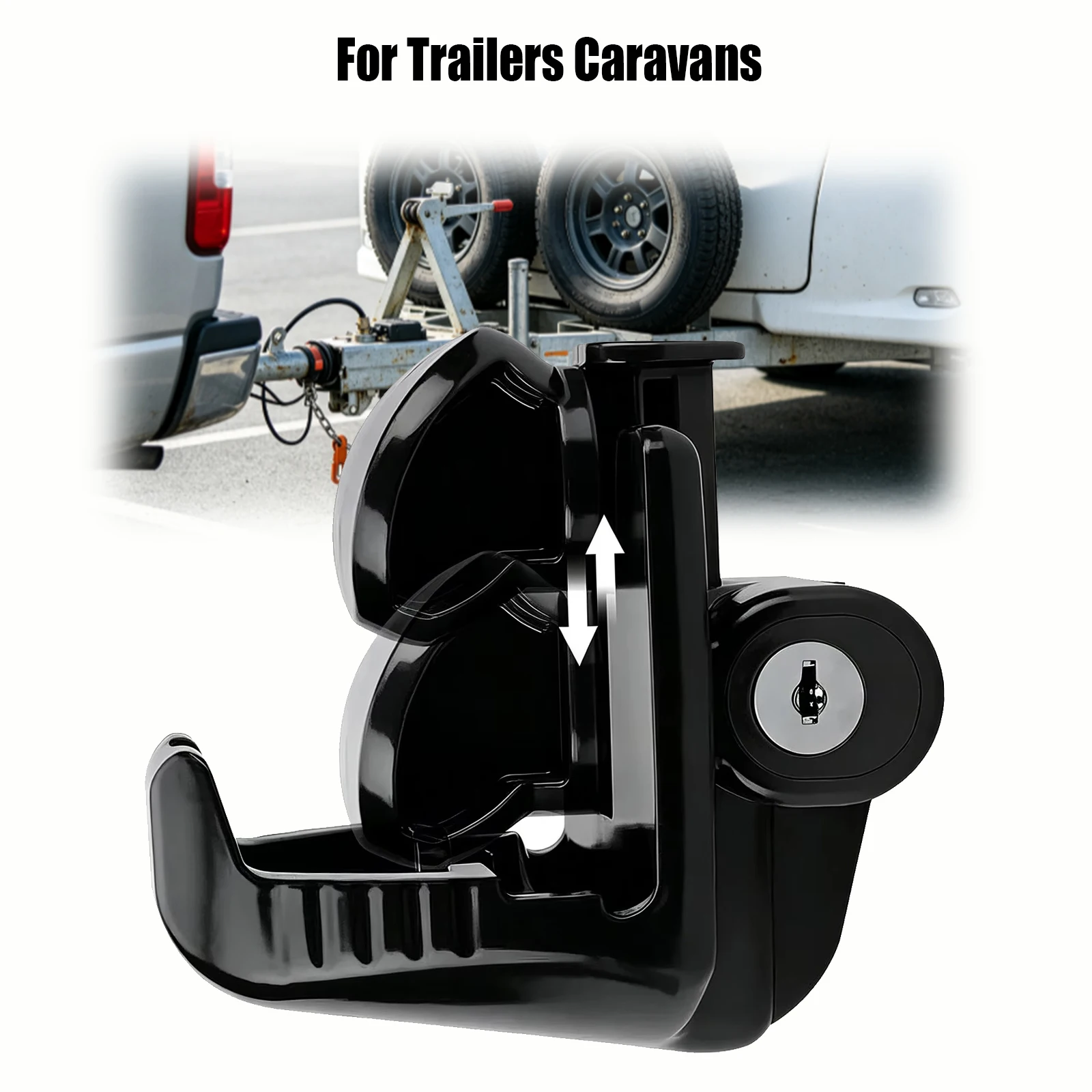 Heavy Duty High Security Coupling Hitch Lock for Trailers Caravans - Durable Padlock to Secure Your Hitch