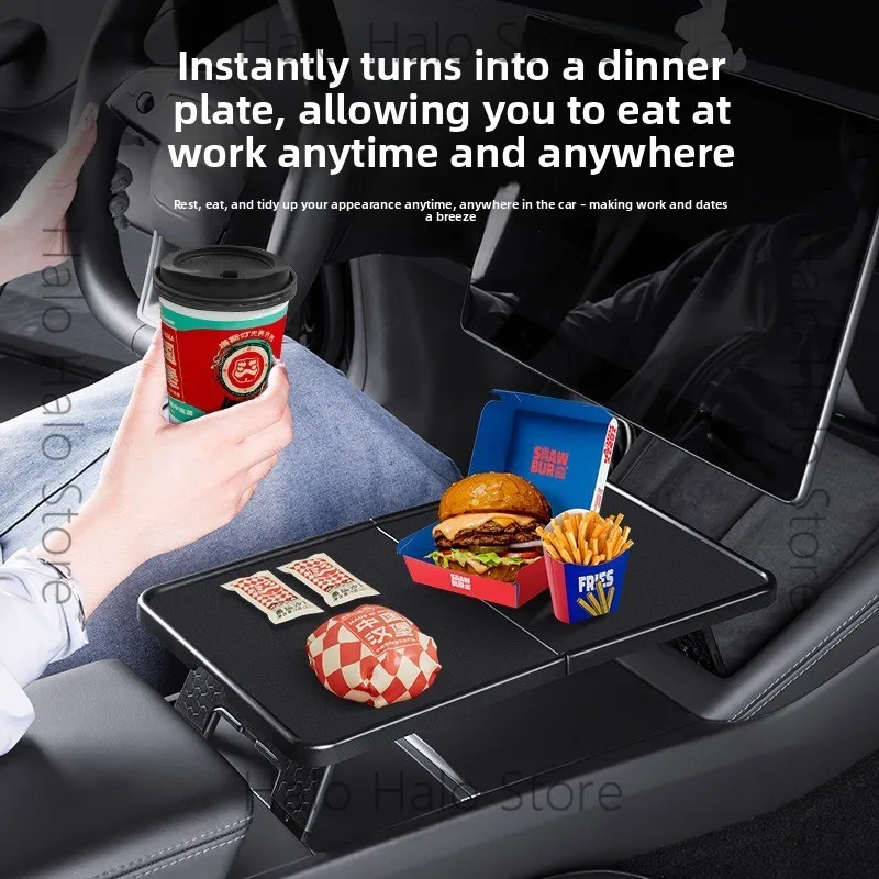 Picture 3: Suitable for the new version modely/3 Tesla small table board center console dinner plate folding small table board