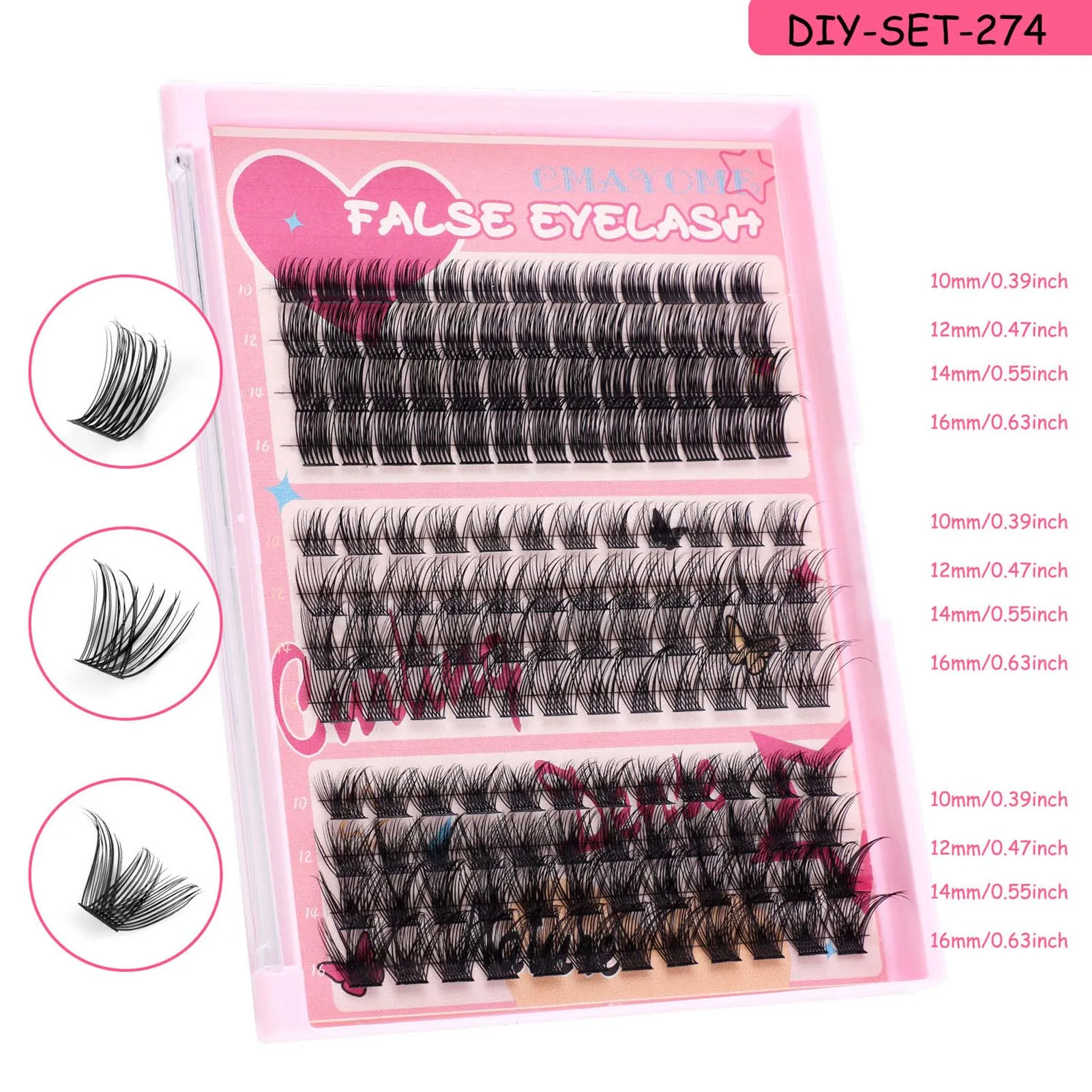 148 Uds DIY juego de extensiones de pestañas kit de herramientas de unión y sellado pestañas individuales 10-16mm natural largo maquillaje de pestañas postizas realistas