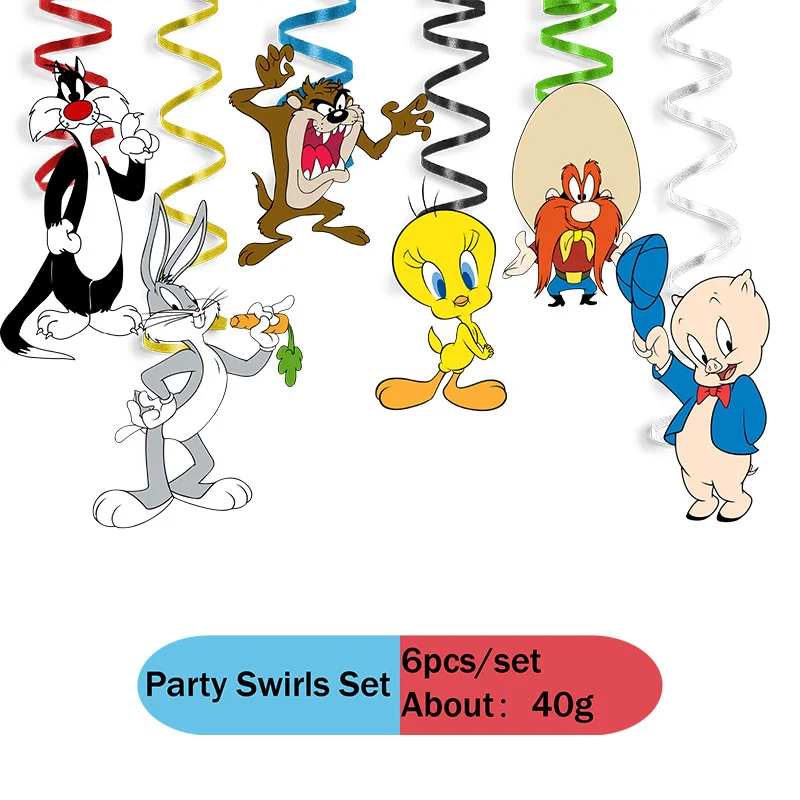 beast kingdom Looney Tunes Spiral PVC cartoon animation birthday party Disposable graduacion baby shower decorations supplies