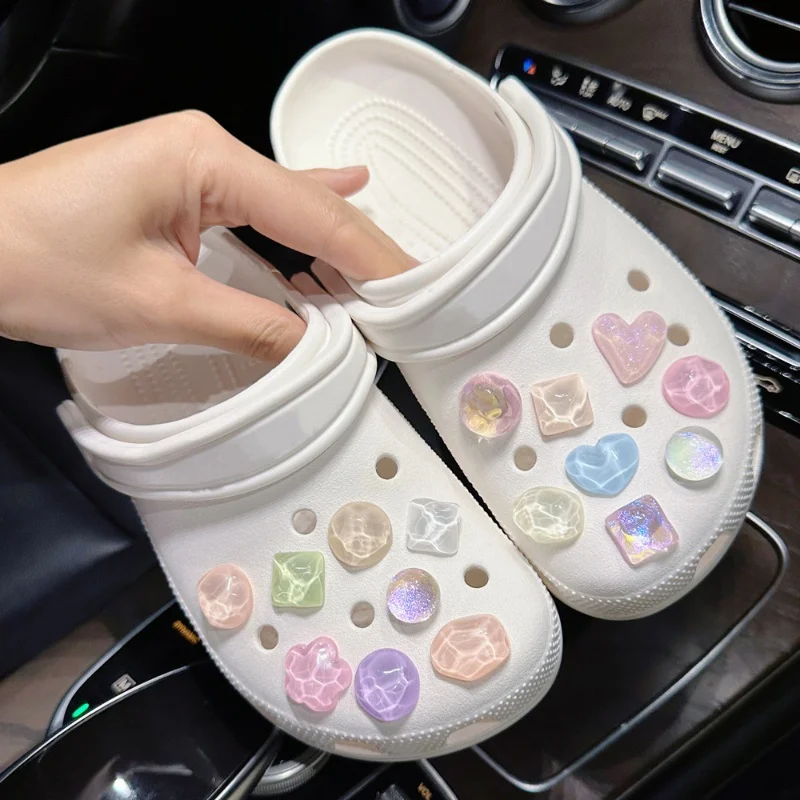 Whole Set Hot DIY Shoes Charms for Hole Shoe Cute Girl Butterfly Accessories  Designer Quality Garden Shoe Decoration Girl Gift