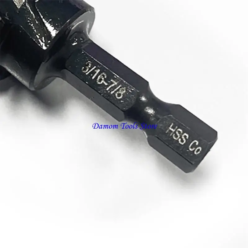 57be 3PCS Bước khoan bits thép tốc độ cao Unibits Bits Set for tấm kim loại