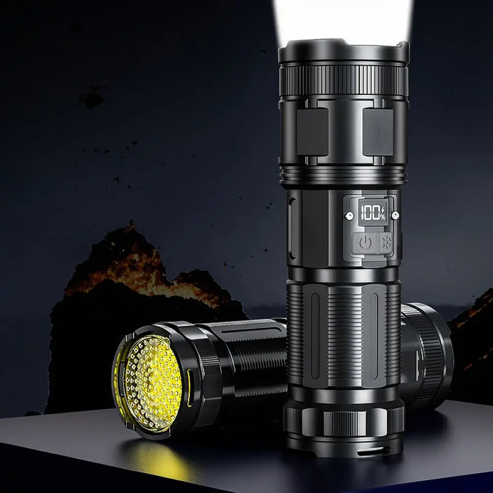 portable-led-flashlight-rechargeable-zoomable-torch-outdoor-searchlight-with-digital-power-display-for-hiking-night-fishing