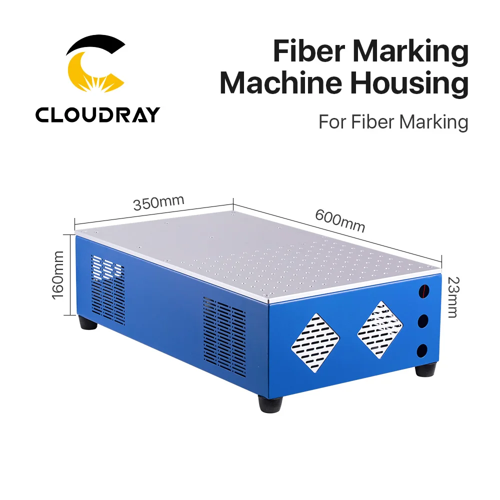 Cloudray Fiber Markering Machine Kast Blauw Grijs Fiber Markering Behuizing Marker Case Diy Deel Voor Raycus Jpt Max Markering Machine