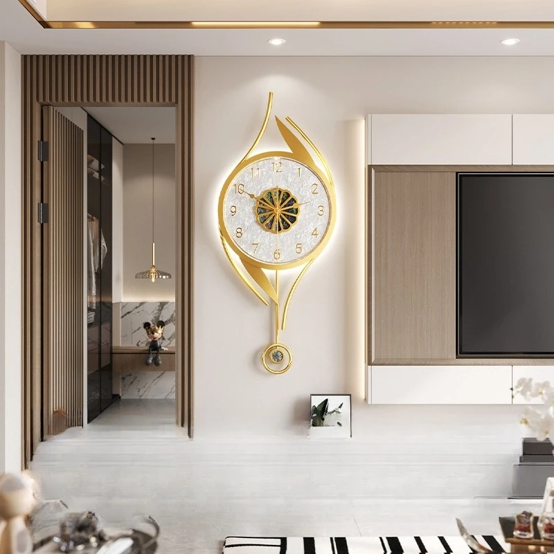 Art Mural Wall Clocks Led Modern Interior Luxury Restaurant Minimalist