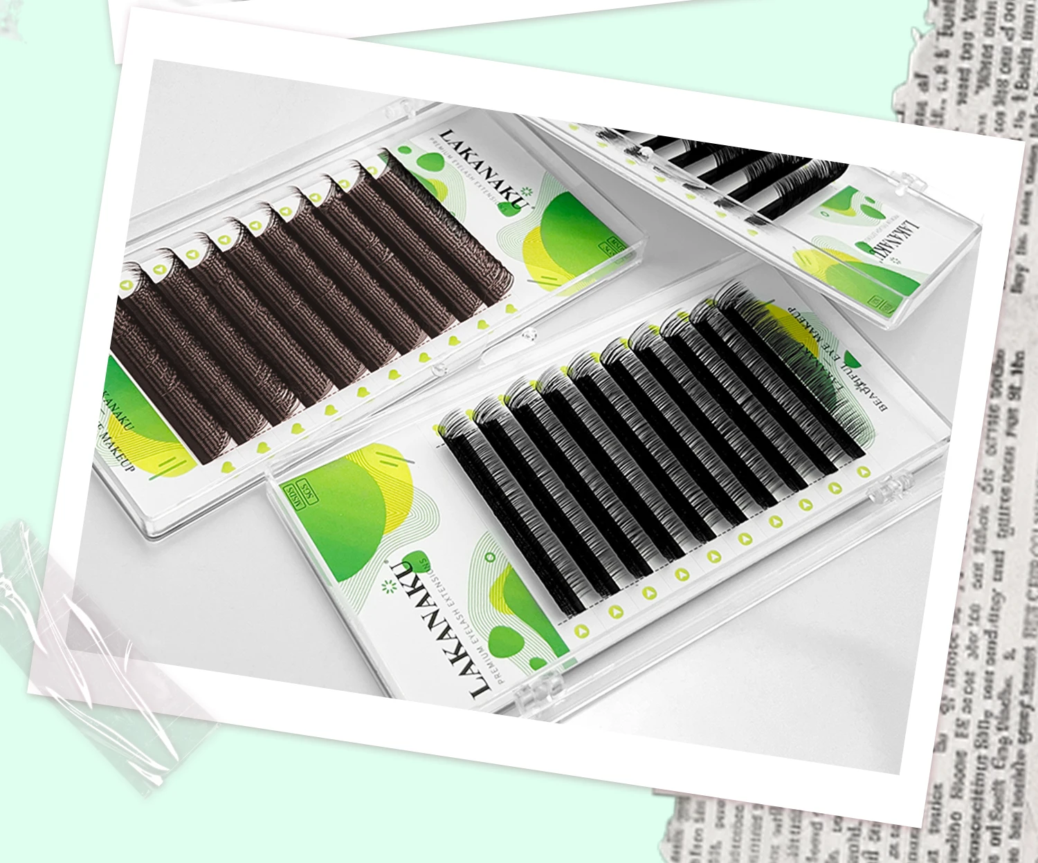 LAKANAKU 2D UU Technologie Fasern Wimpern Großhandel Form U YY Cilios Para Extensión De Volume Make-up Doppelspitzen-Wimpern YY Fio U – Detail 12
