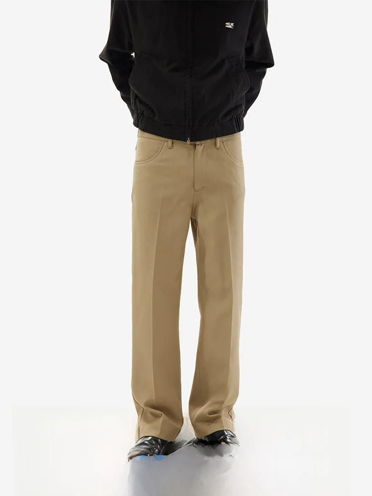 

Мужские повседневные брюки Crnenter Digger, прямые, в полоску, цвет хаки, винтажный стиль, из полиэфирного волокна, для отдыха