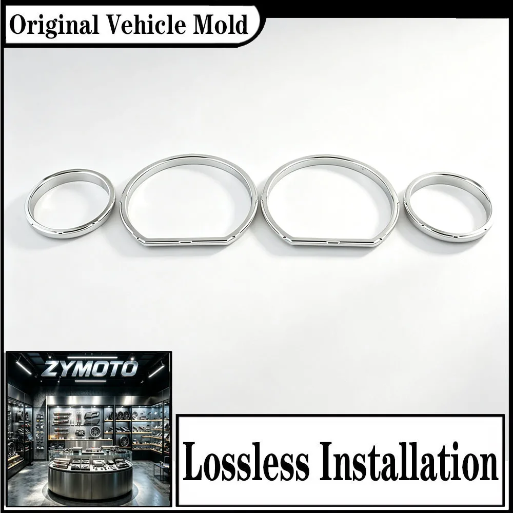 FOR Harley Electra Glide Road Glide FLHTCU FLHTK FLTRX FLTRXS FLTRK 2014-2025 Instrument Board Bezel Kit Black Chrome Aluminum
