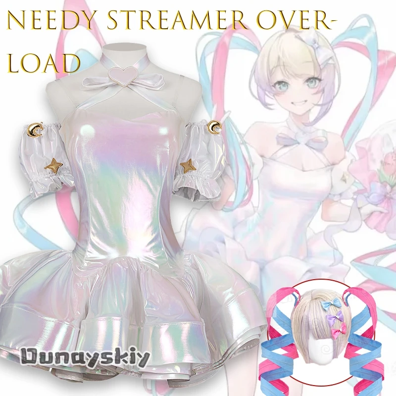 

ANeedy Girl Overdose Kangel Косплей Костюм {NinoNiko Cos} Юбилейное Платье Перегрузка Лолита Наряд Лазерные Юбки Парик С Лента