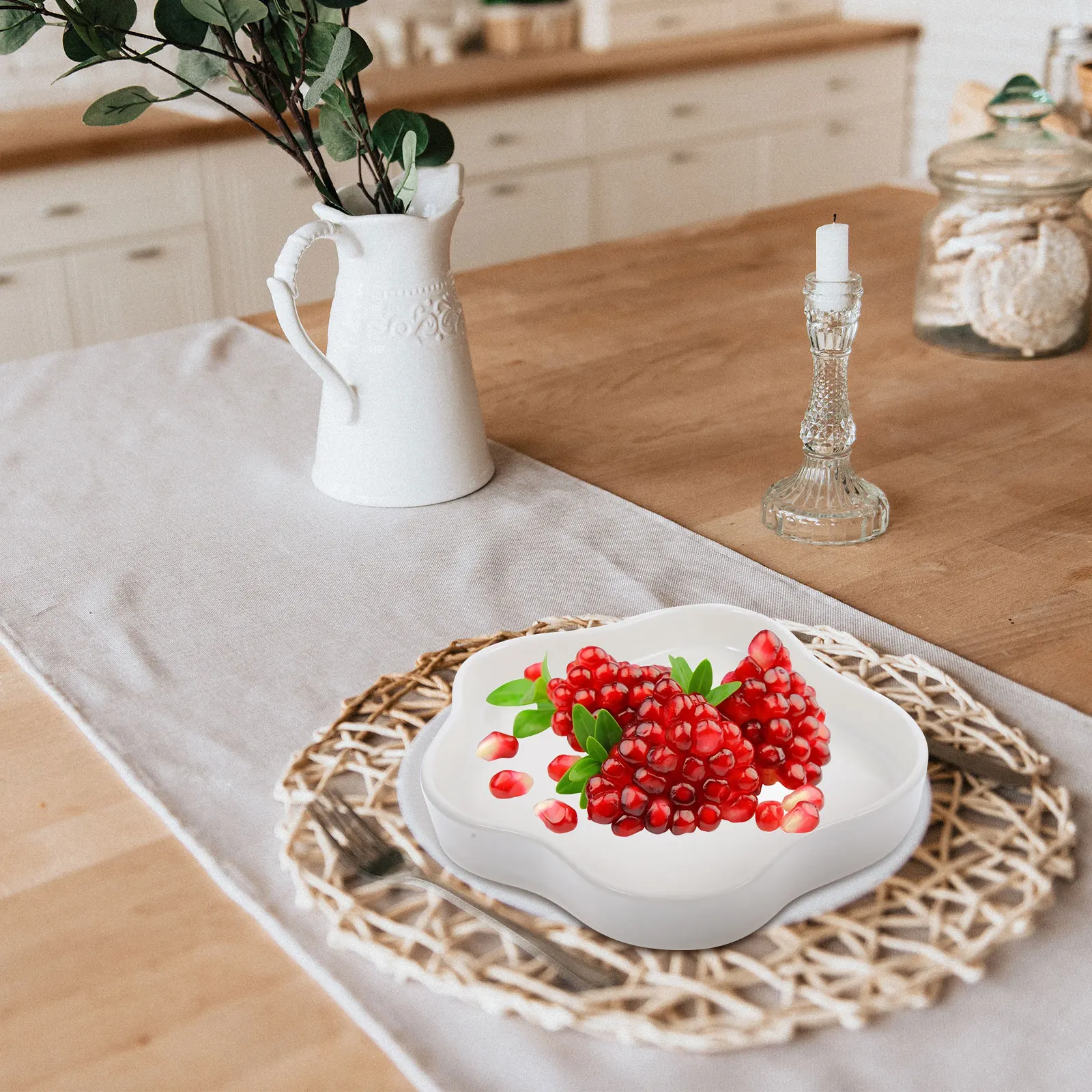 

Premium Ceramic Egg Plate Multi Function Serving Dish for Salads Dry Fruits Desserts Breakfast Afternoon Tea Tray