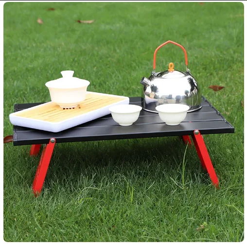 

Outdoor Camping Portable Foldable Mini Table For Tours Beach Picnic Barbecue Tableware Folding Computer Desk Ultralight