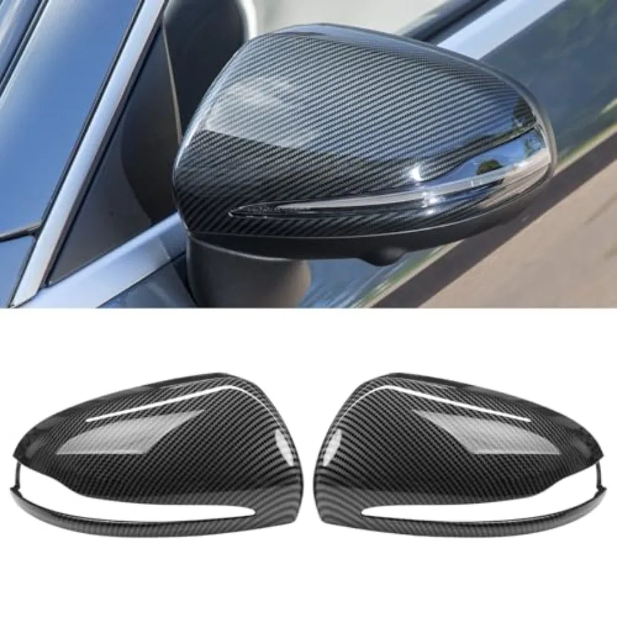 

Compatible with Mercedes Mirror Cover Replacement C Class W205/E Class W213/S Class W222/GLC X253, Left Driver and Right Side C