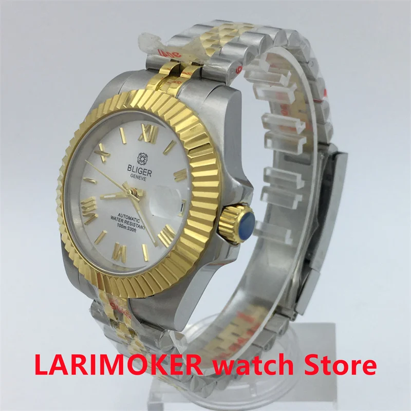 40mm 36mm 남성용 다이빙 자동 시계 로마 숫자 다이얼 스테인레스 스틸 팔찌