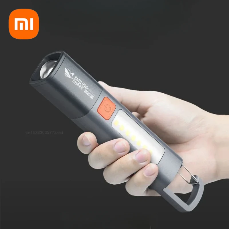 

Xiaomi Flashlight Outdoor Camping Hooks Strong Light Variable Focus Rechargeable Portable Household High Brightness Waterproof