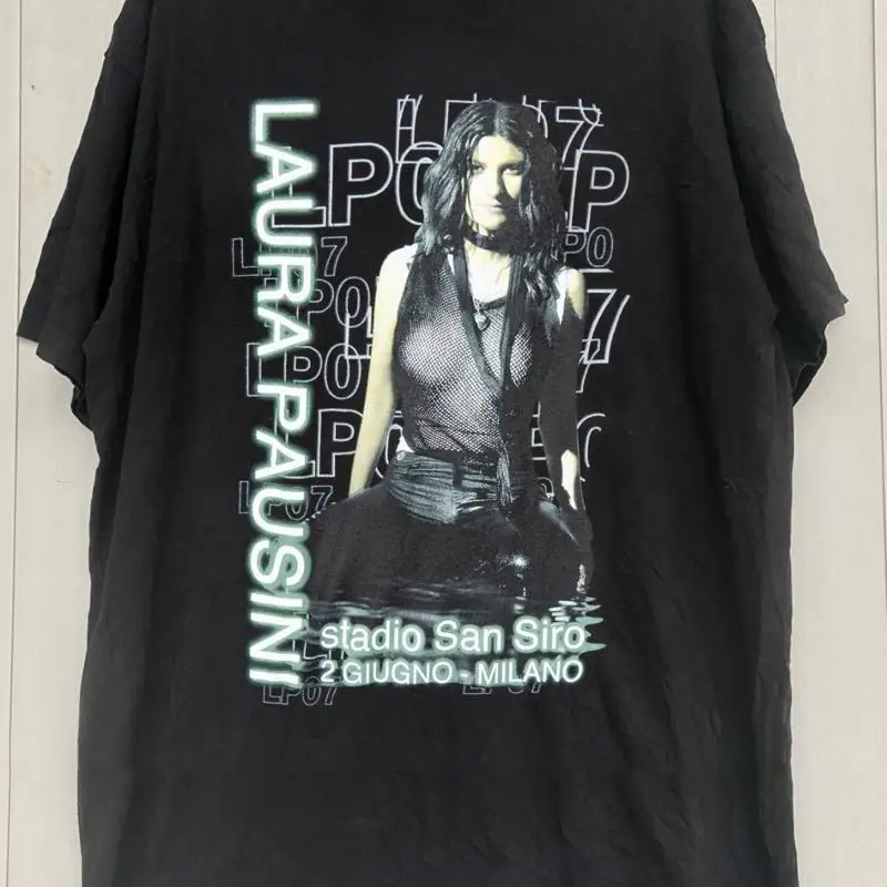 Laura Pausini Stadio San Siro Camiseta de algodón para
