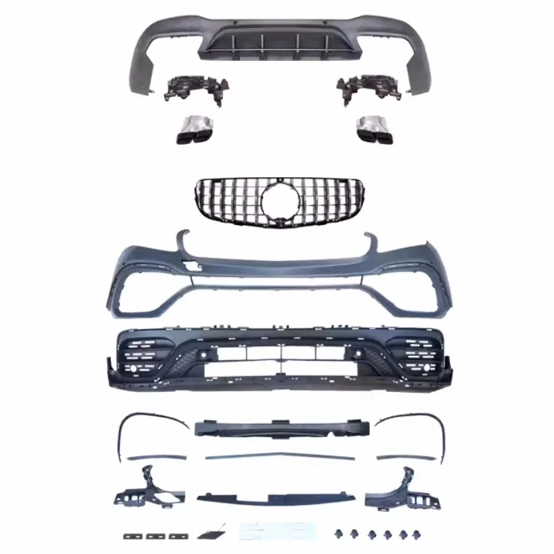 

Body Kit for Mercedes Benz GLC-Class GLC260 GLC200 16-19 modified Grill Front Bumper Shovel Tail Throat Surround Car Accessories
