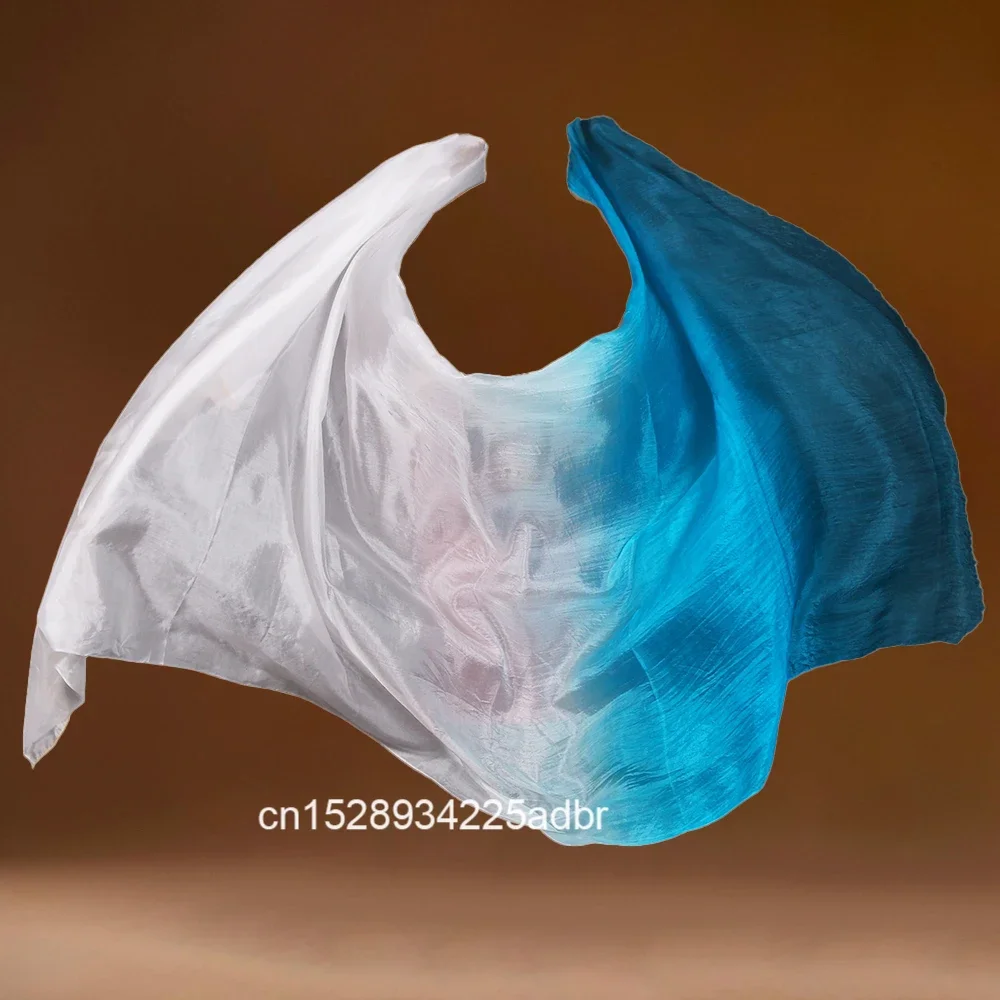 100% الحرير اليدوية الحجاب الرقص الشرقي أداء التدرج متعدد الألوان الحرير الحجاب الرقص الشرقي اكسسوارات الاطفال الكبار 200x90 سنتيمتر #4