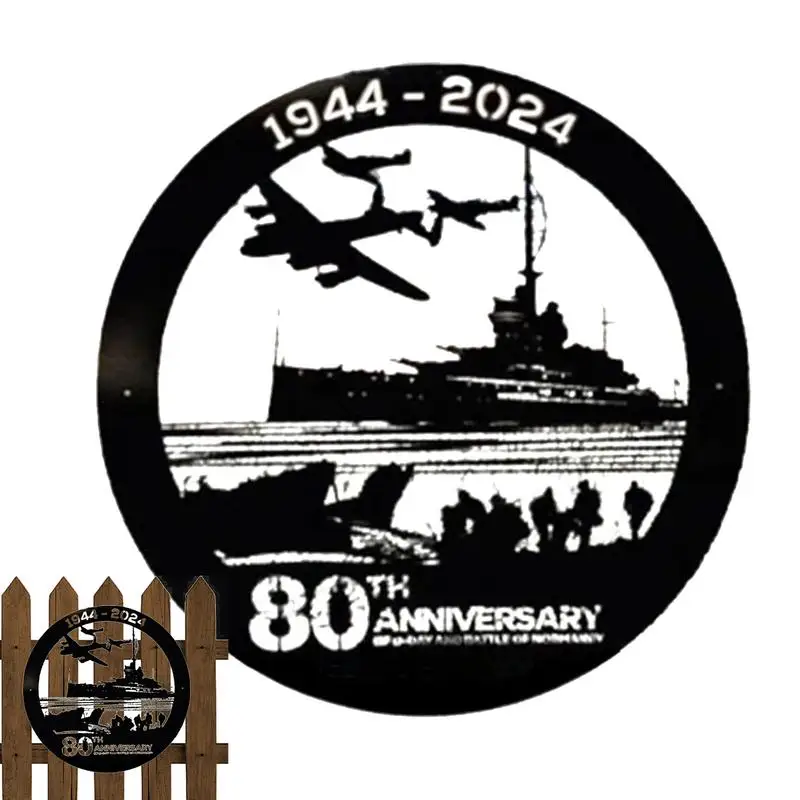 

Metal Wall Art 80th Anniversary Wall Art Metal Commemorative Battle Wall Art D-Day Wall Art For Collectors For Memorial Veterans