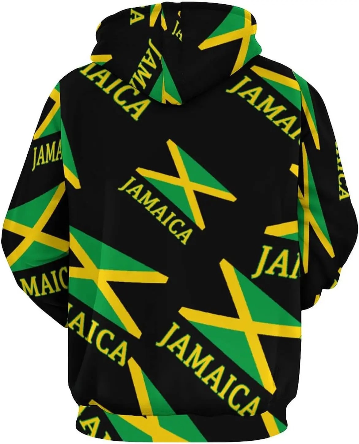 العلم الجامايكي هوديي الرجال امرأة هوديس عادية الدافئة البلوز مقنعين موضة البلوز ملابس علوية فضفاضة مع جيوب #3