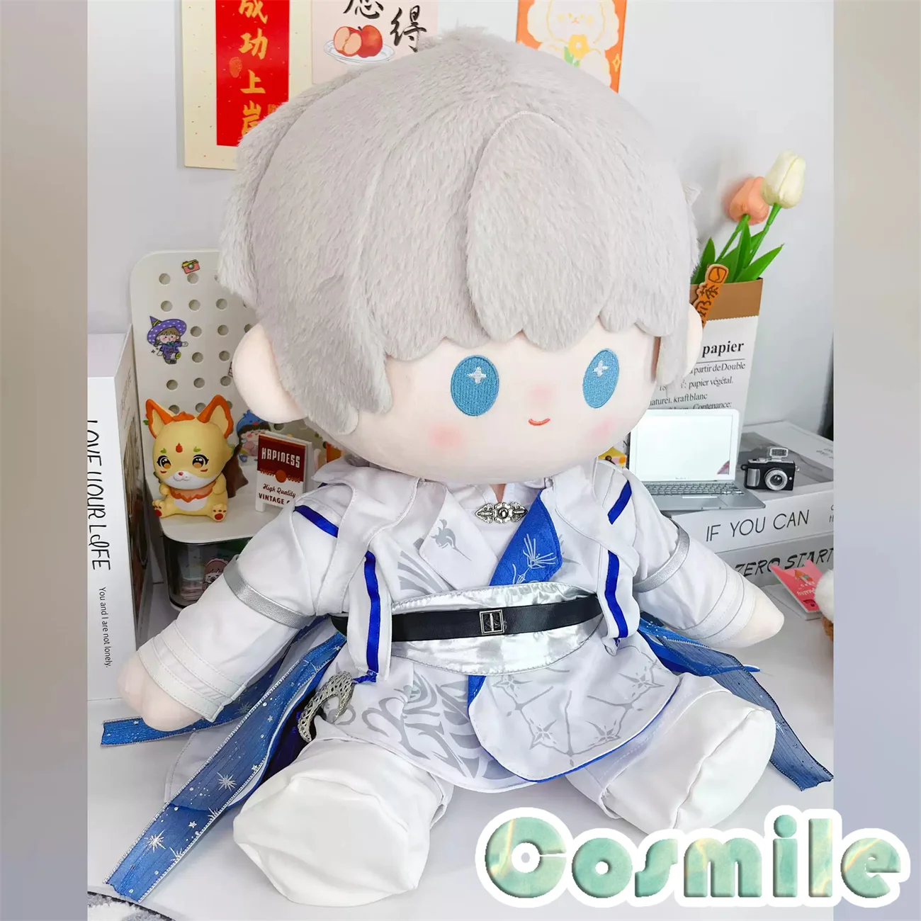 Liefde en Deepspace Shen Xinghui Daniël JavaScript Twitter Xavier Maga Knight Hunter Mode Gevulde Plushie Pluche 40cm Pop Lichaam Kleding Speelgoed Cadeau Sa