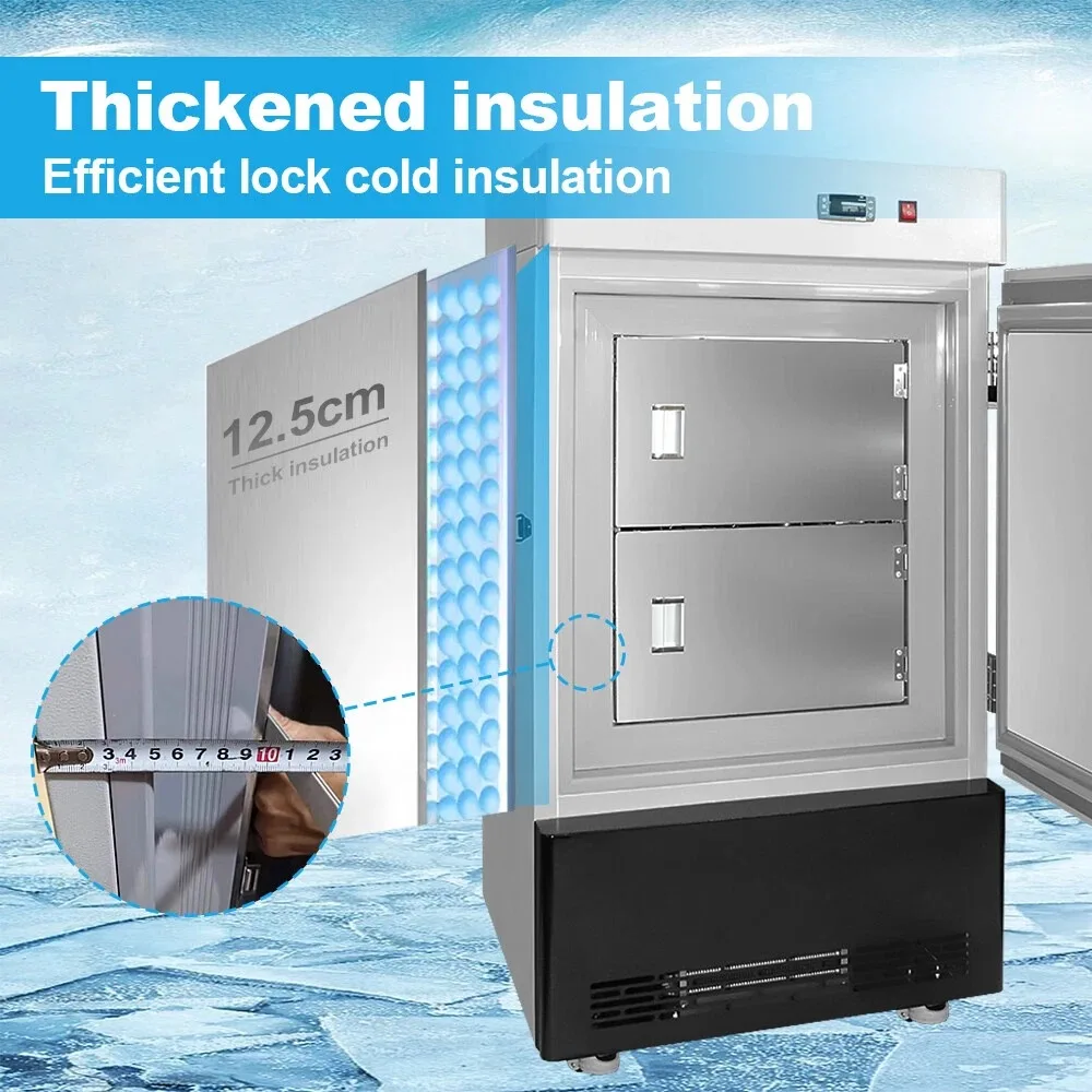 80L -86°C Portable Ultra Low Temperature Refrigerator Freezer Ultracold Fridge