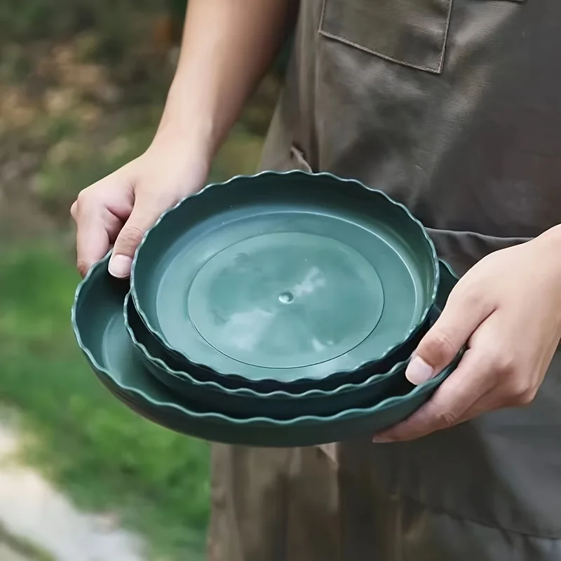 2PCS Flower pot tray plastic flower tray circular bottom support flower pot base