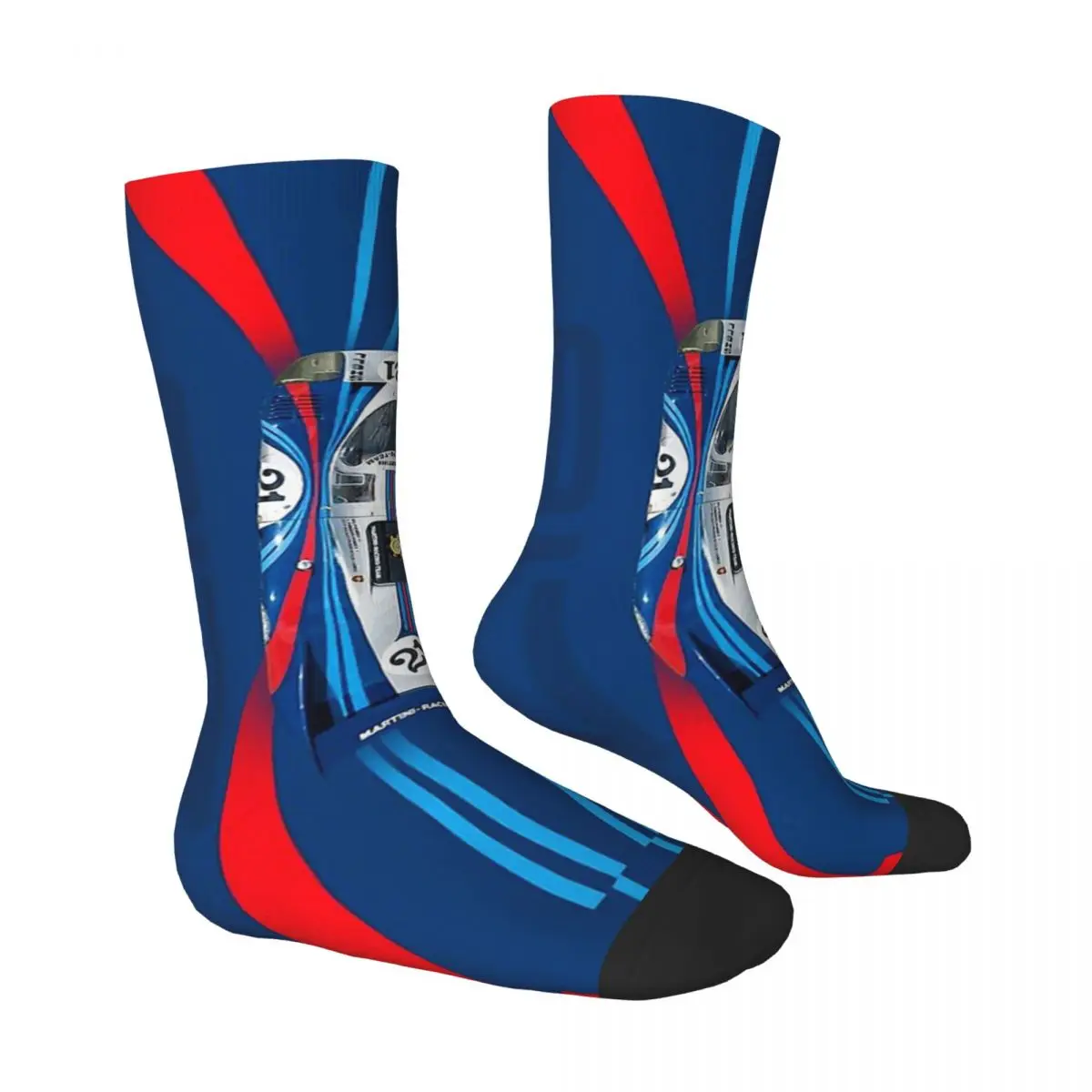 917 Martini Racing Team No 21 Car Racing Unisex Spring Summer Autumn Winter Socks Windproof Happy Socks street style Crazy Sock