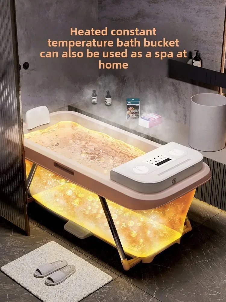 

Automatic heating bath bucket Adult folding bathtub Household adult sweat steaming constant temperature bidet