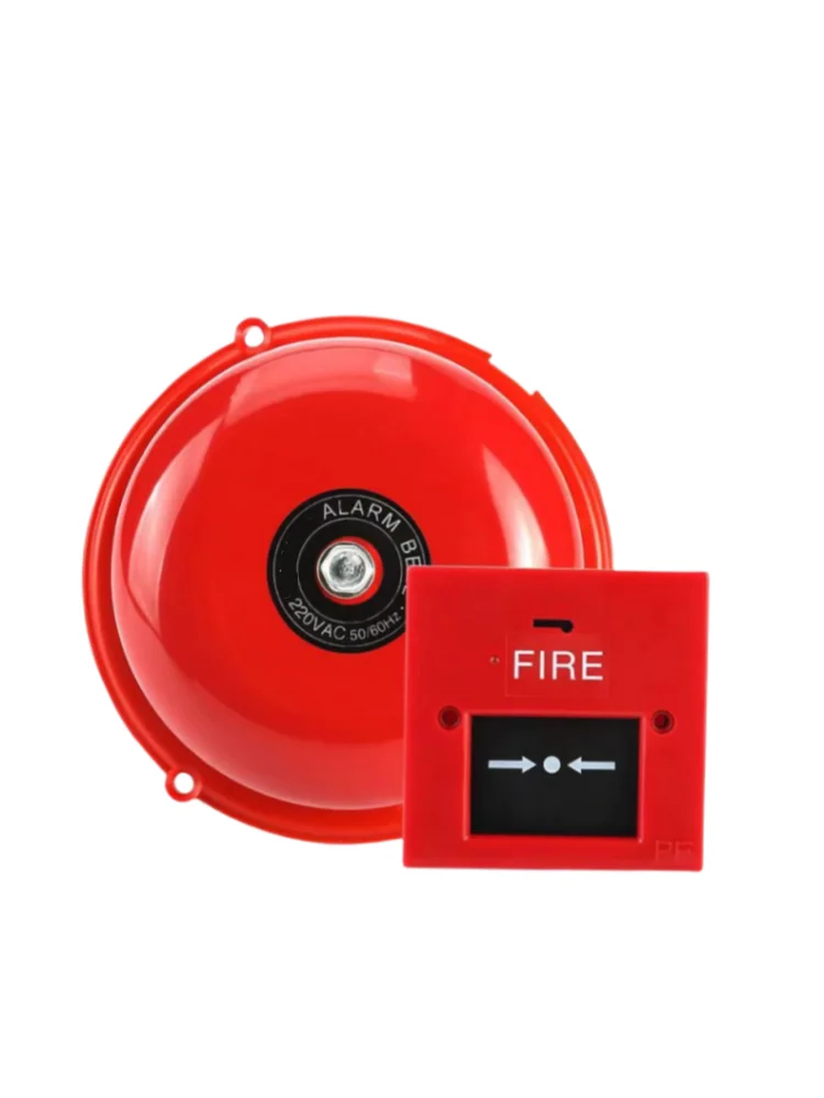 DC12V DC24V AC220V 150mm 6 pollici Dia scuole allarme antincendio campana elettrica di forma rotonda rossa