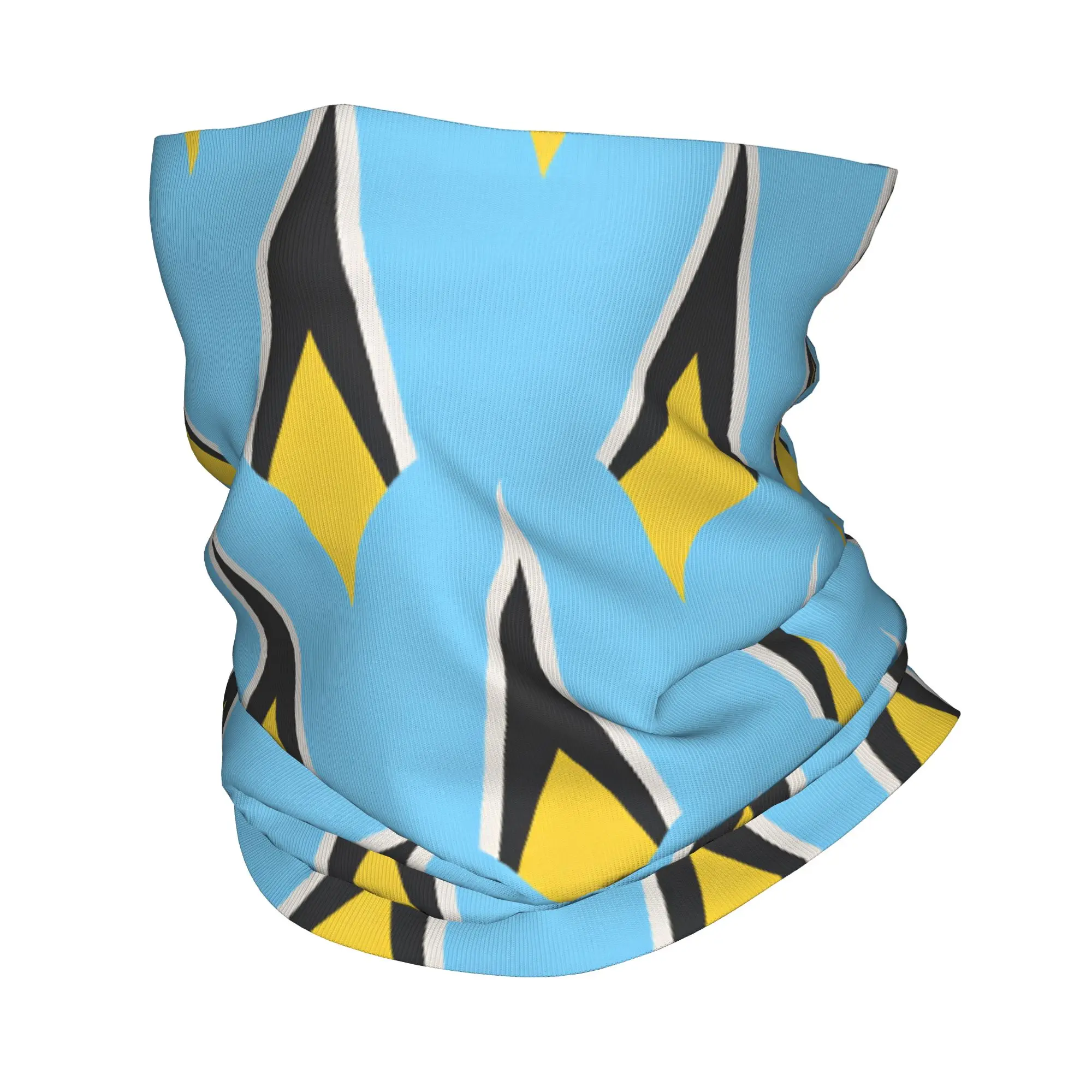

Saint Lucia Flag Balaclava Running Travel Cycling Mask Windproof Seamless Soft Face Masks Autumn y2k Cool Scarves