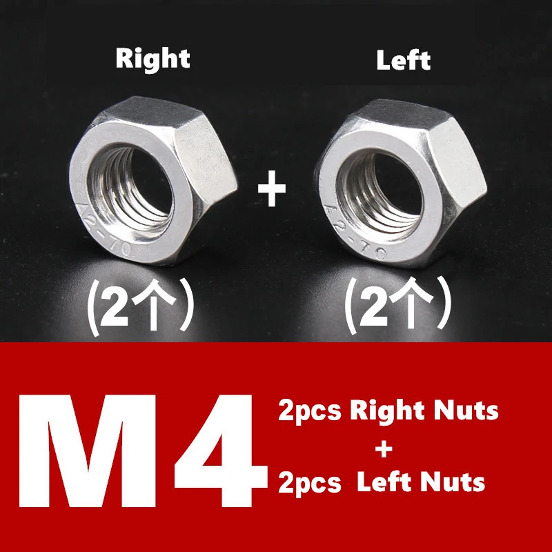 

304 Stainless Steel Lock Nut Reverse Teeth Left Hand Thread Hexagon Nut Screw Cap Kit Noix Tuerca M4 M5 M6 M8 M10 M12 M14 M16