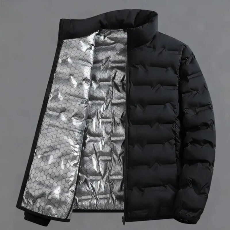 

Зимняя мужская модная тенденция, высококачественная повседневная универсальная хлопковая куртка с воротником-стойкой, удобное теплое и плюшевое толстое пальто