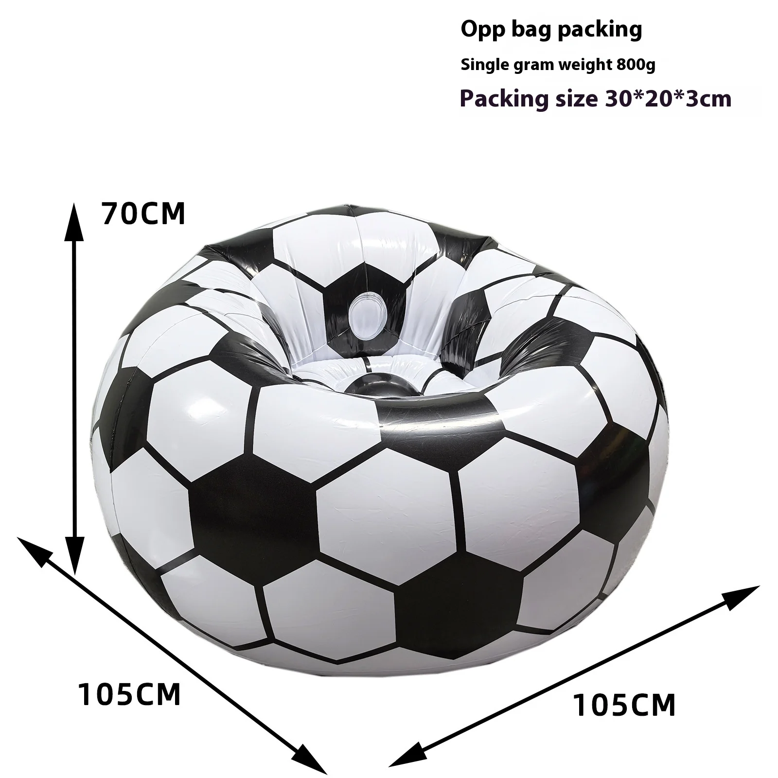 سميكة بولي كلوريد الفينيل كرة قدم قابلة للنفخ كرسي طوي الكبار أريكة بنمط حقيبة الفول أريكة استرخاء كرسي قابل للنفخ كرسي أريكة بنمط حقيبة الفول #3