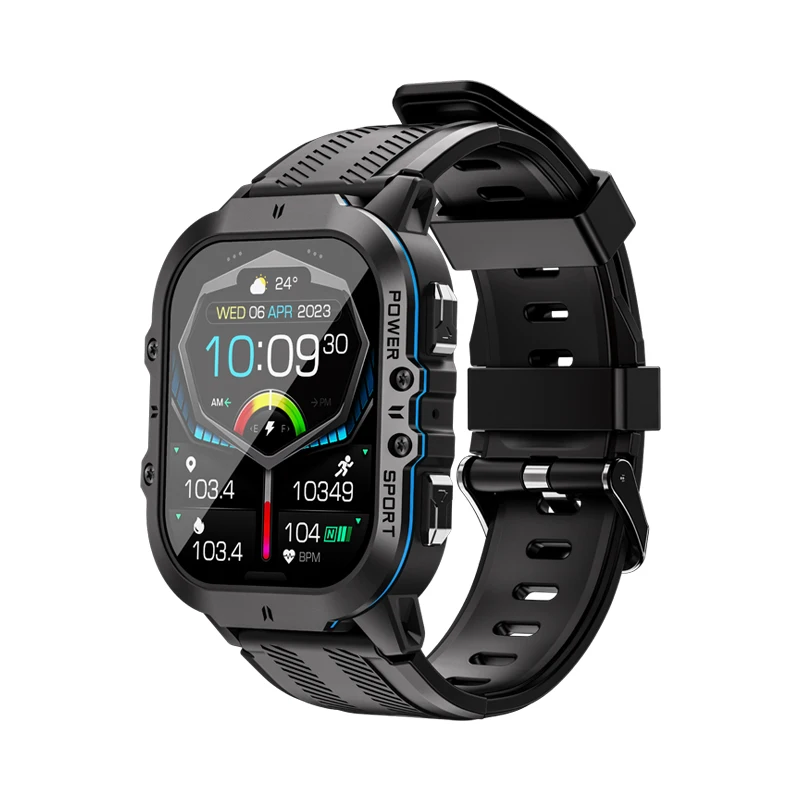 

2024 New C26 Smart Watch 1.96-inch AMOLED Screen BT Call Heart Rate and Blood Oxygen Monitor Outdoor Sports Men's Watch