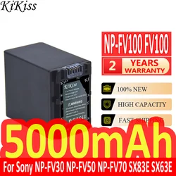 5000mAh KiKiss Powerful Battery NP-FV100 FV100 For Sony NP-FV30 NP-FV50 NP-FV70 SX83E SX63E Bateria