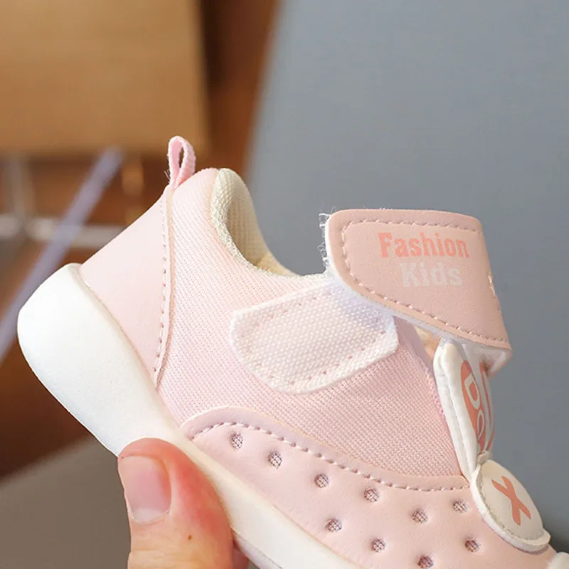 Cute Rabbit Baby Girls Boys Sneakers Cartoon PU Hook Loop Infant Kids Casual Shoes Non Slip Soft Bottom Children Sport Shoes