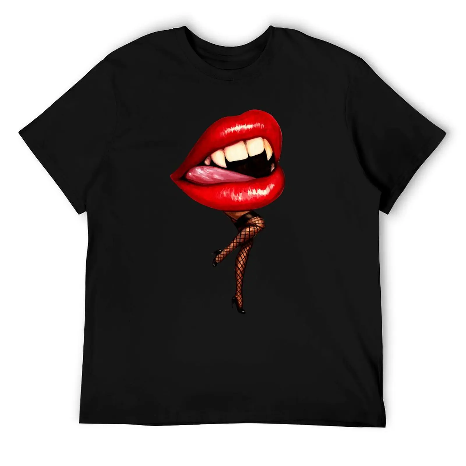 

Vampire Lips Pin-Up T-Shirt cotton t shirts high quality t shirts designer mens graphic t shirts T-Shirt