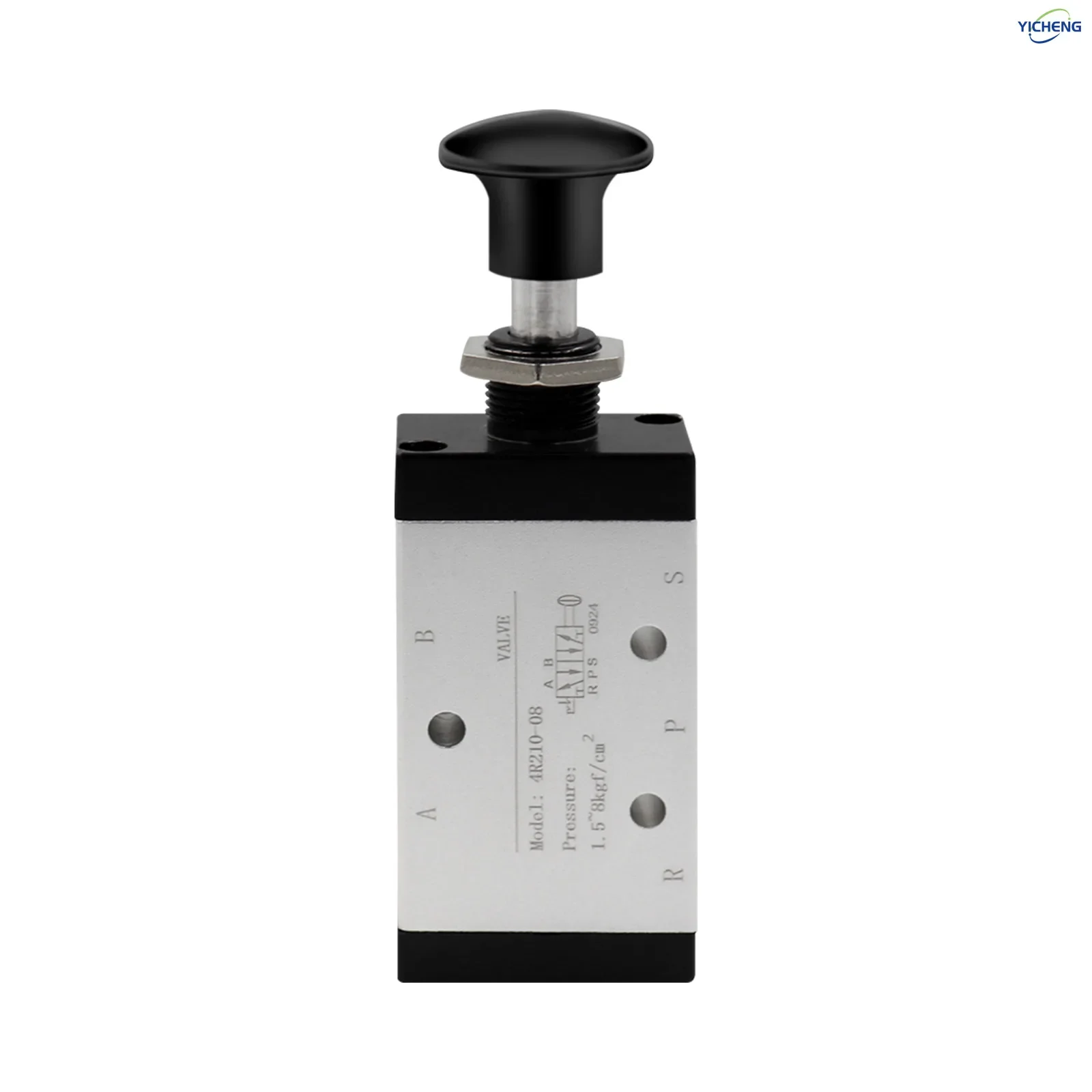 

YICHENG PNEUMATIC 5 Way 2 Position Air Hand Lever Operated Valve 1/4"Pneumatic Solenoid Valve Manual Control Push-Pull 4R210-08