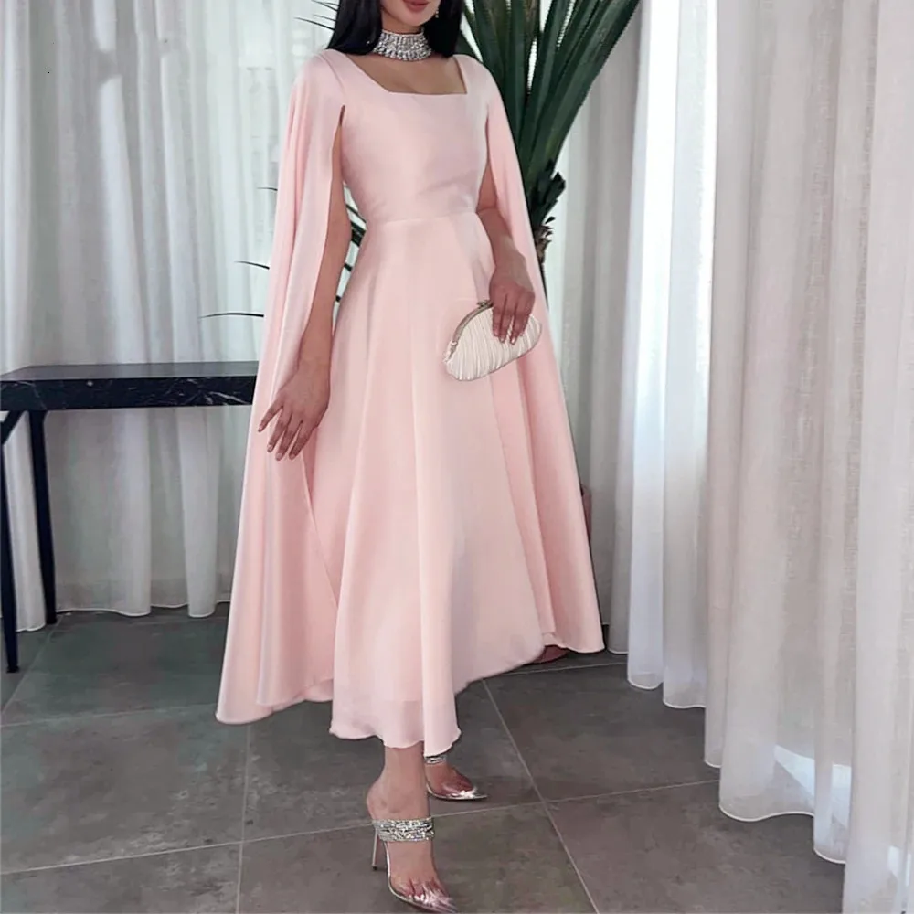 

Eightree Pink Chiffon Evening Dresses Elegant Party Dresses A Line Prom Dresses Tea Length For Women 2022 Abendkleider Dubai