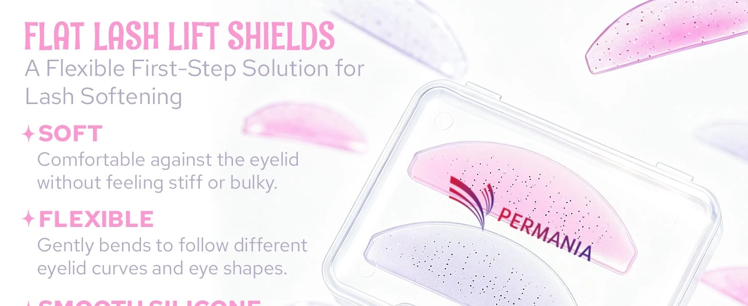 PERMANIA Neue 2 Paar Wimpernweichmacher-Pads Silikon-Wimpernlifting-Pad Flache Koreanische Wimpernlifting-Schutzfolie für Nr.1 Perm Wimpernlifting-Tool – Detail 1