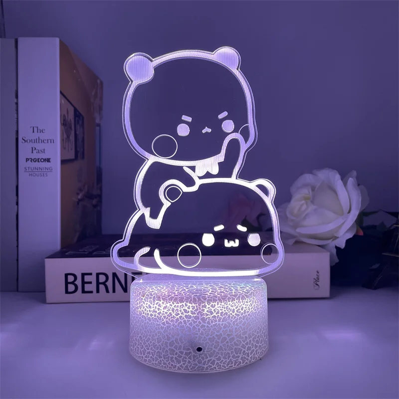 Bubu Dudu Led Night Light telecomando Bear Panda figure lampada USB 16 colori regolabile Cartoon Nightlight Gif decorativo per la casa