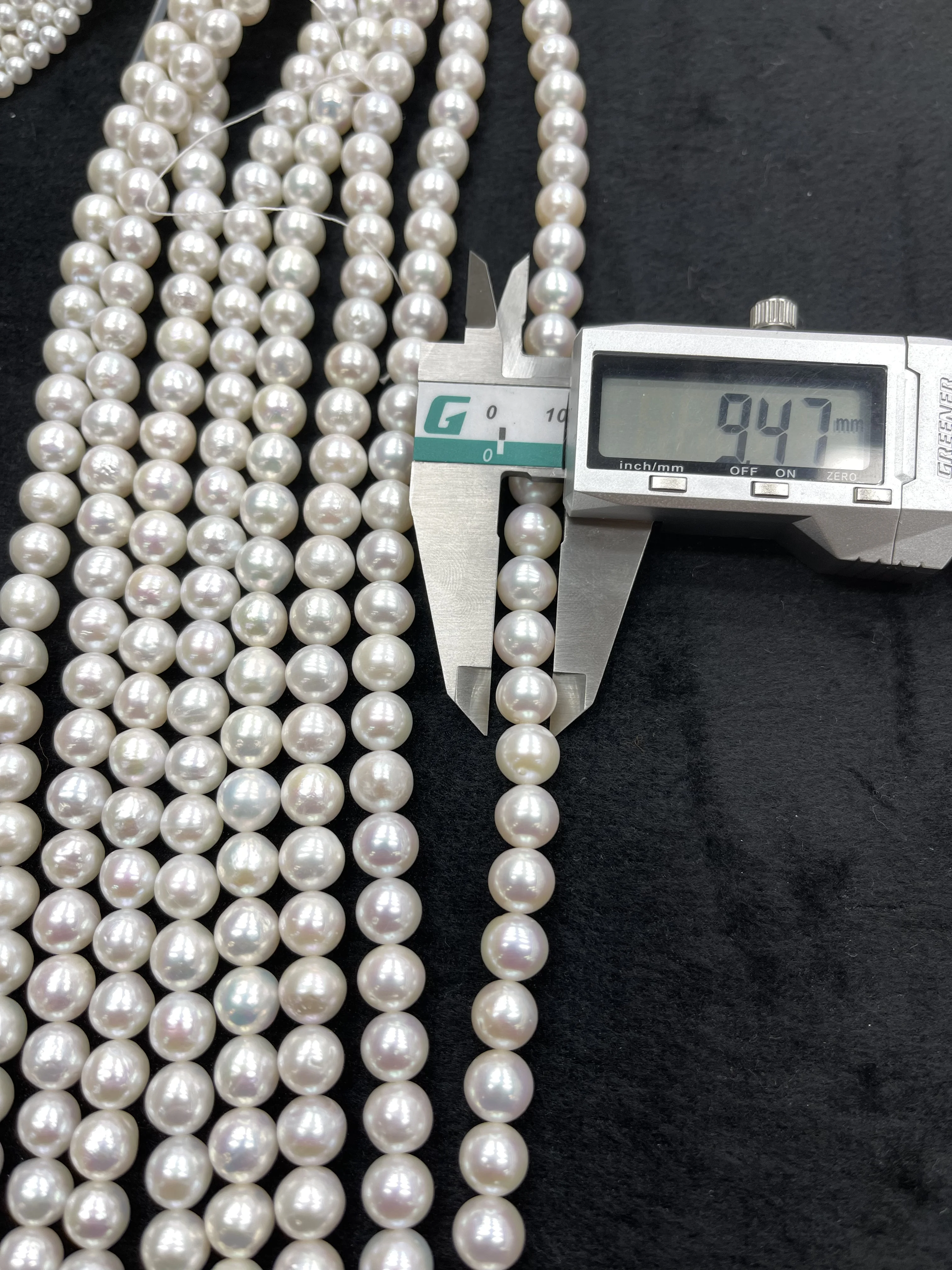 9-10mm High Quality AAAA+ Natural Freshwater Pearl Punch Beads Charms for DIY Women Men Necklace Jewelry Making Accessories
