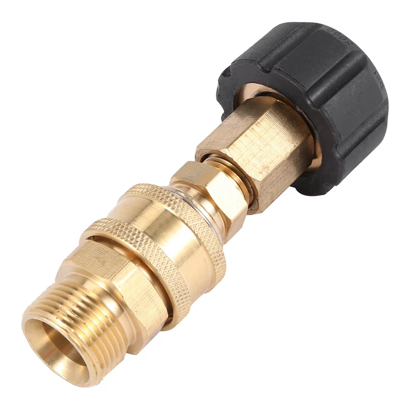 New Pressure Washer Adapter Set, Quick Connector, M22 14Mm Swivel To M22 Metric Fitting,M22-14 Swivel + 3/8 Inch Plug, 3/8 Inch